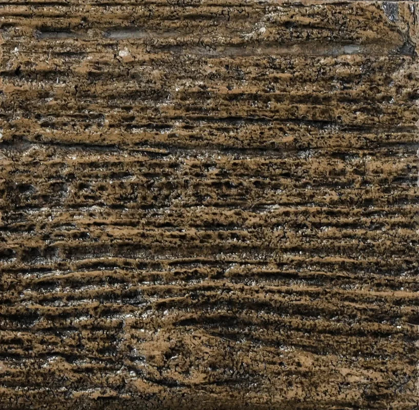 Fresno Wood Grain Concrete and Steel Fire Table by The Outdoor Plus - Free Cover Included