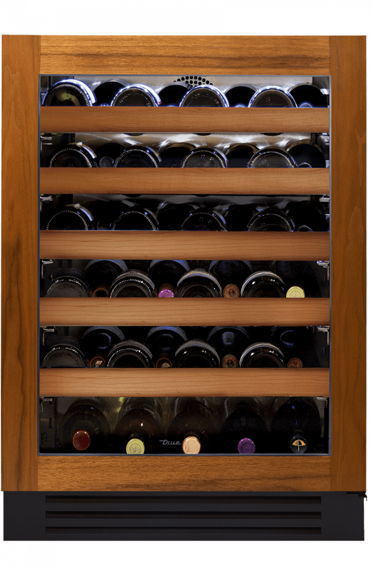 True Residential TWC24ROGC 24 Inch Single Zone Overlay Glass Door Right Hinge Undercounter Wine Cabinet