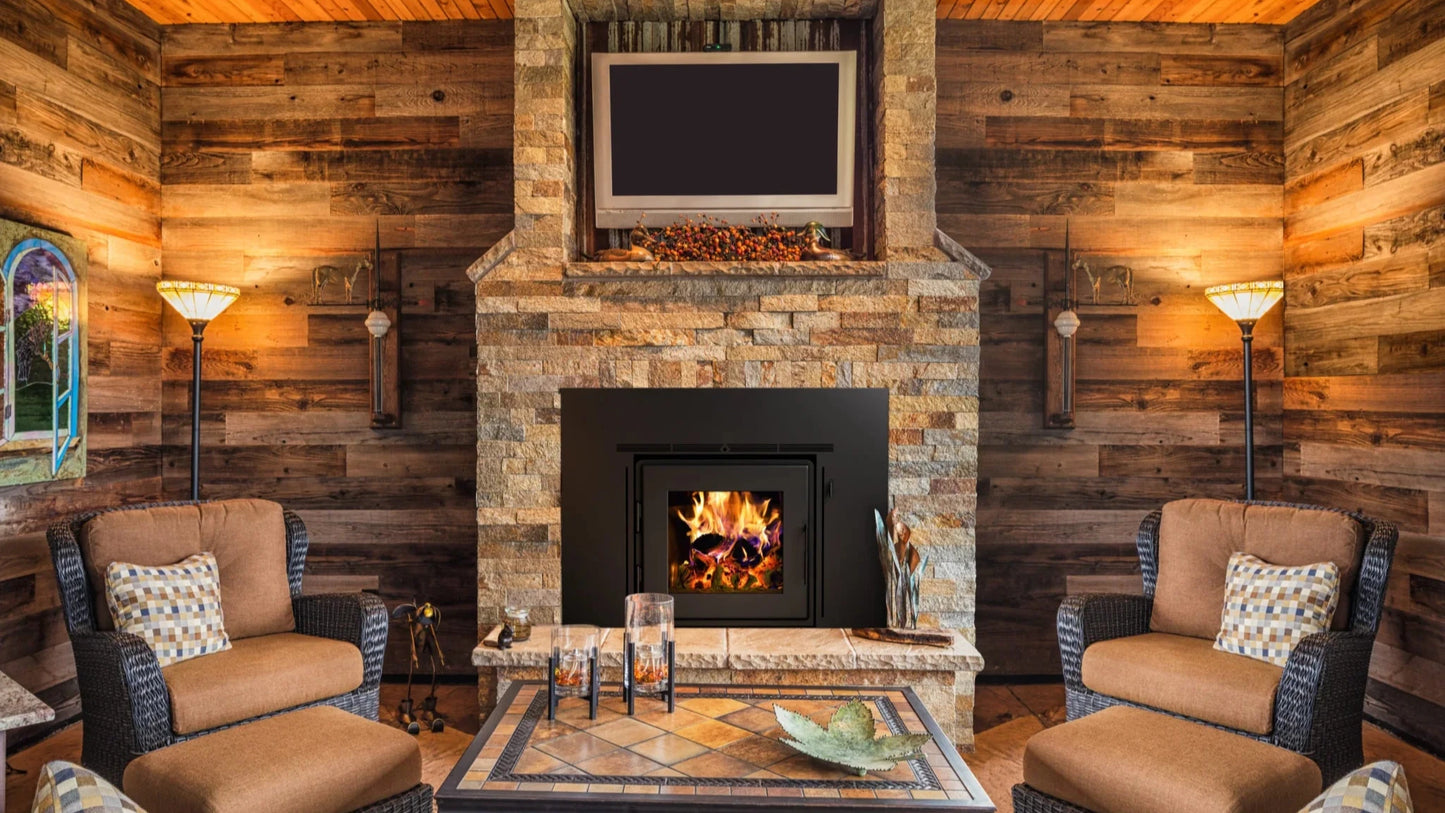 MF Fire Nova 1 Wood Burning Stove Insert - Satin Black