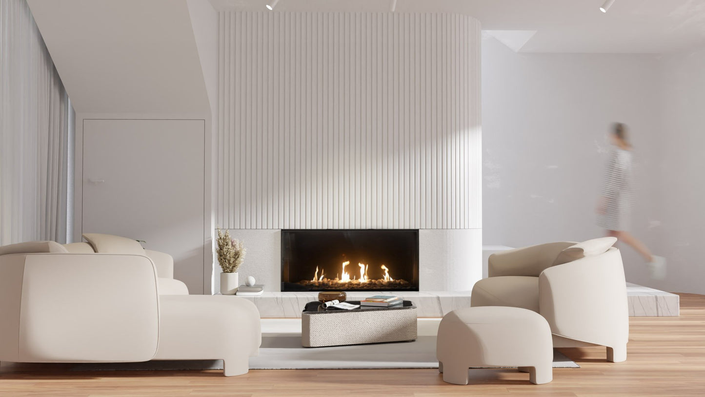 Escea KS55 Glass Barrier Single-Sided Gas Fireplace
