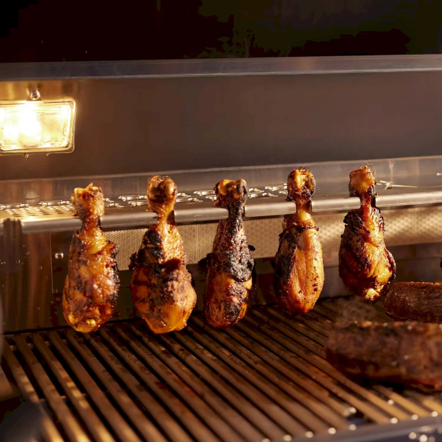 Blaze Grill Package - LTE PRO 40" 5-Burner Natural Gas Grill with Digital Temperature Screen and Rear Infrared Burner, and Grill Cart in Stainless Steel (AP2-5LTEPRO-NG)