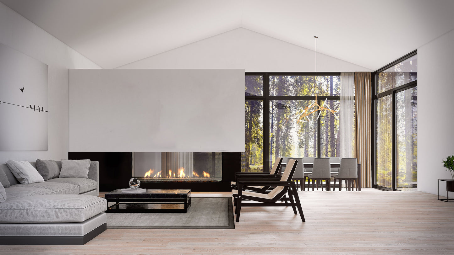 Escea KS75 Glass Barrier Single-Sided Gas Fireplace