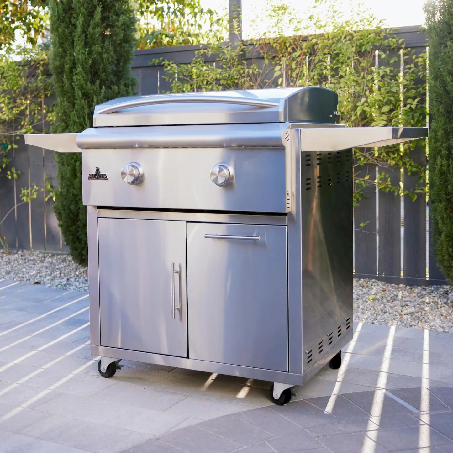 Blaze Grill Package - Premium LTE 30" Built-In Propane Gas Griddle with Lights and Grill Cart in Stainless Steel (AP2-GRIDDLE-LTE3-LP)