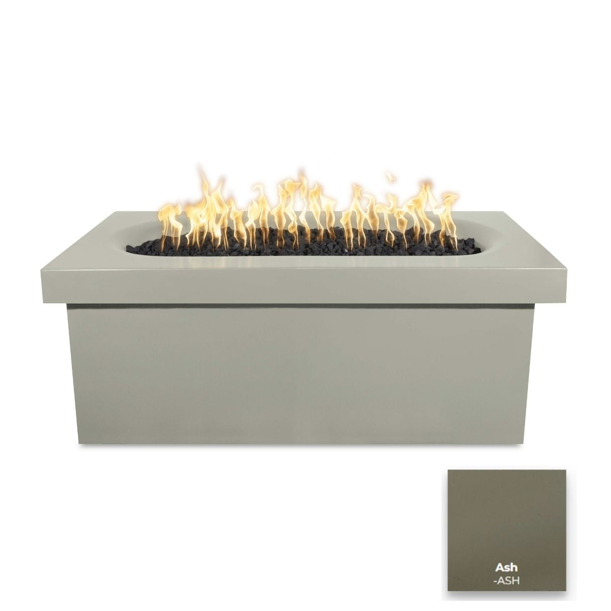 Ramona Rectangular Concrete Fire Table by The Outdoor Plus - Free Cover Included