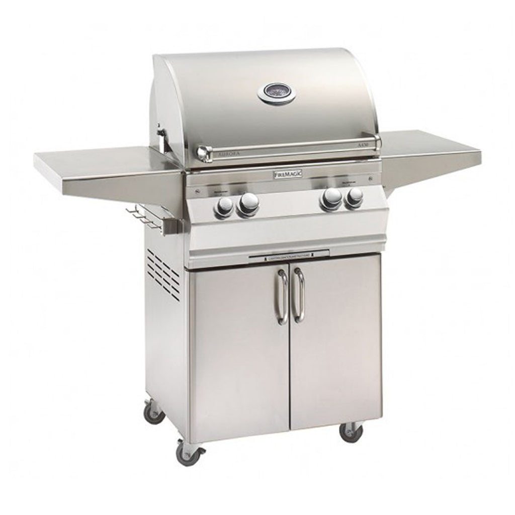 Fire Magic Aurora A430s 24" Natural Gas Freestanding Grill with 1 Sear Burner and Analog Thermometer (A430S-7LAN-61)