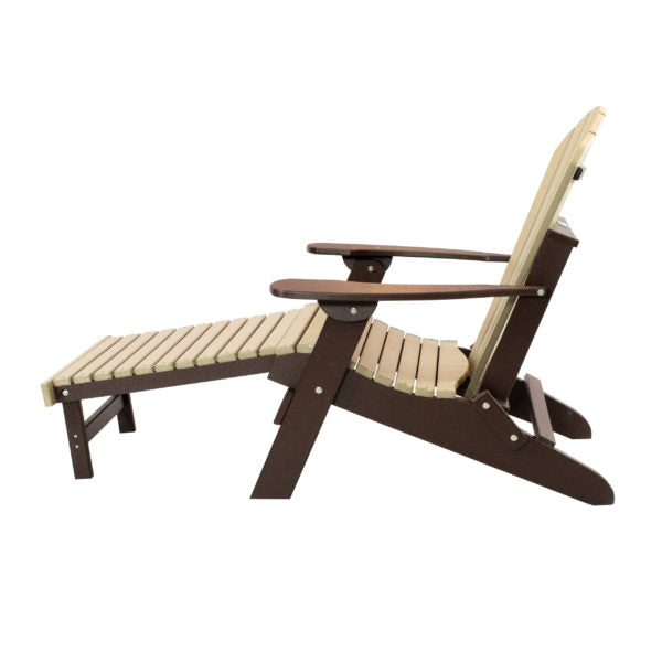 Folding Adirondack Chair W/Pullout Ottoman