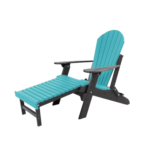 Folding Adirondack Chair W/Pullout Ottoman