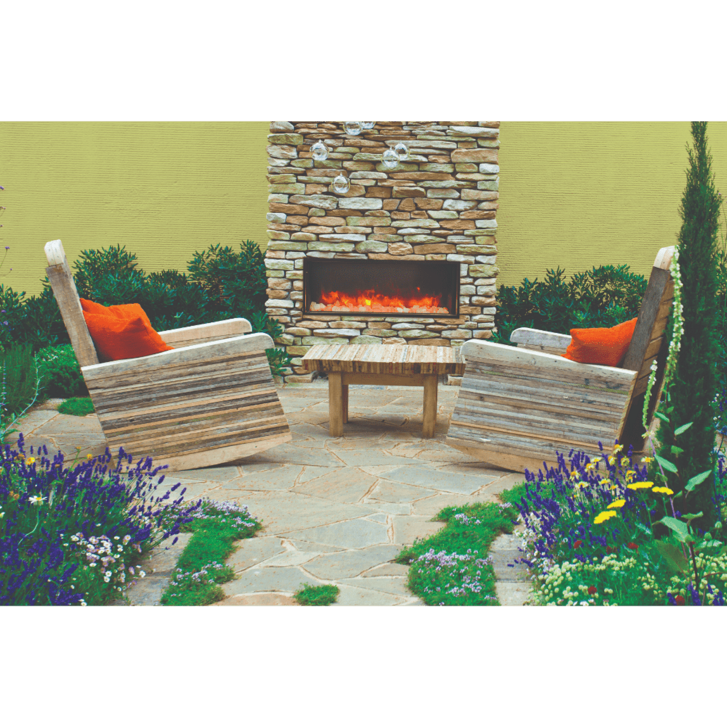 Amantii 40" Panorama Deep Lumina Indoor or Outdoor Electric Fireplace