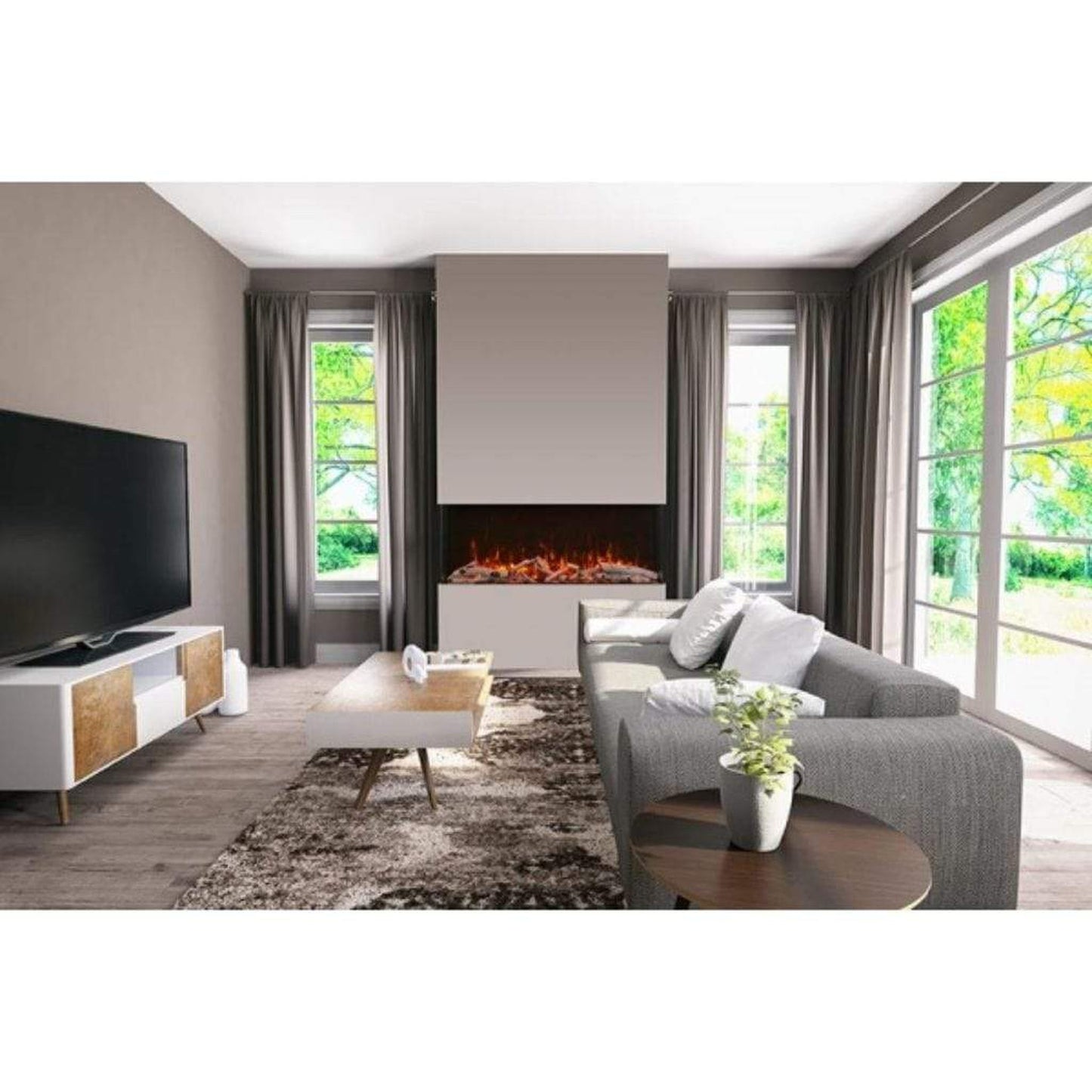Amantii 40" Tru-View XL XT Three Sided Electric Fireplace