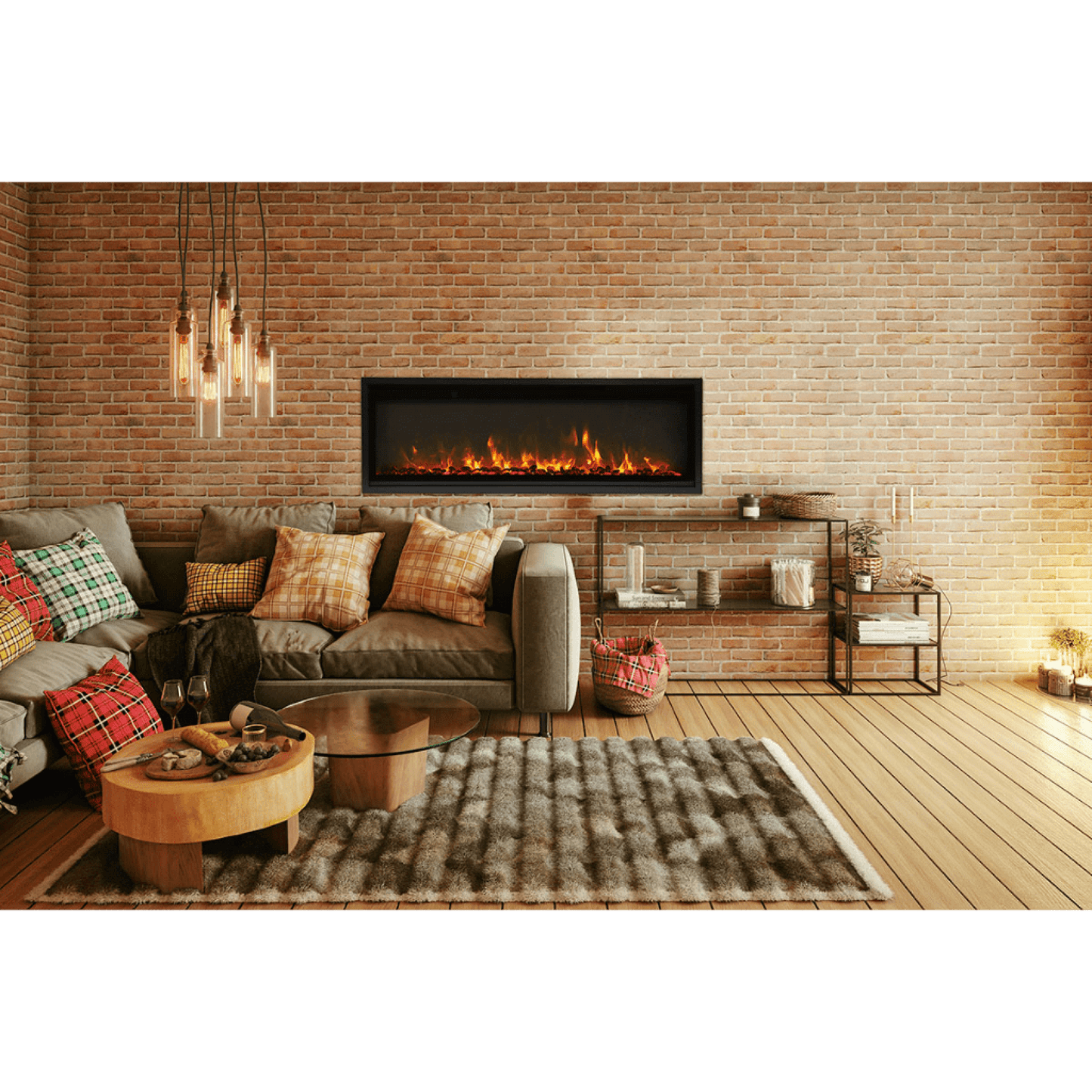 Amantii 42" Symmetry 3.0 Xtra Slim Smart WiFi Electric Fireplace