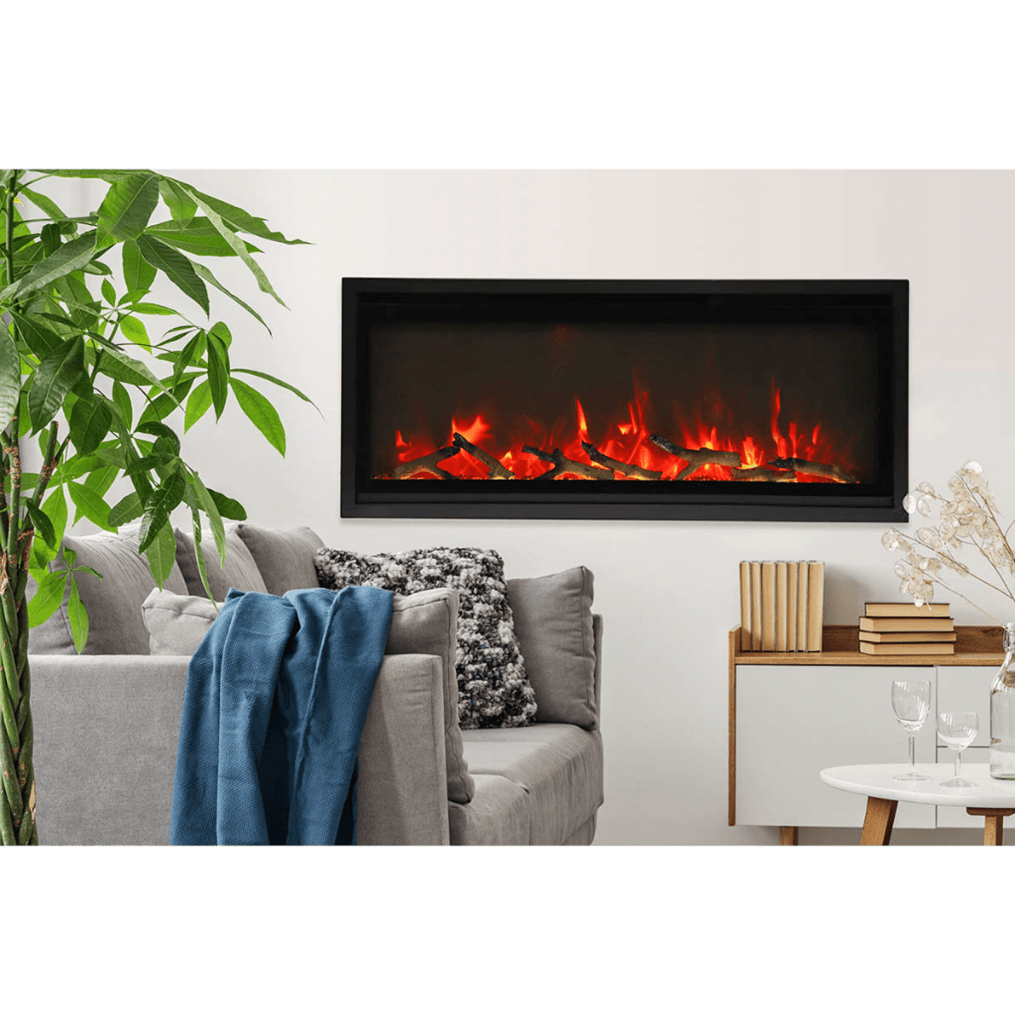 Amantii 50" Symmetry 3.0 Xtra Slim Smart WiFi Electric Fireplace
