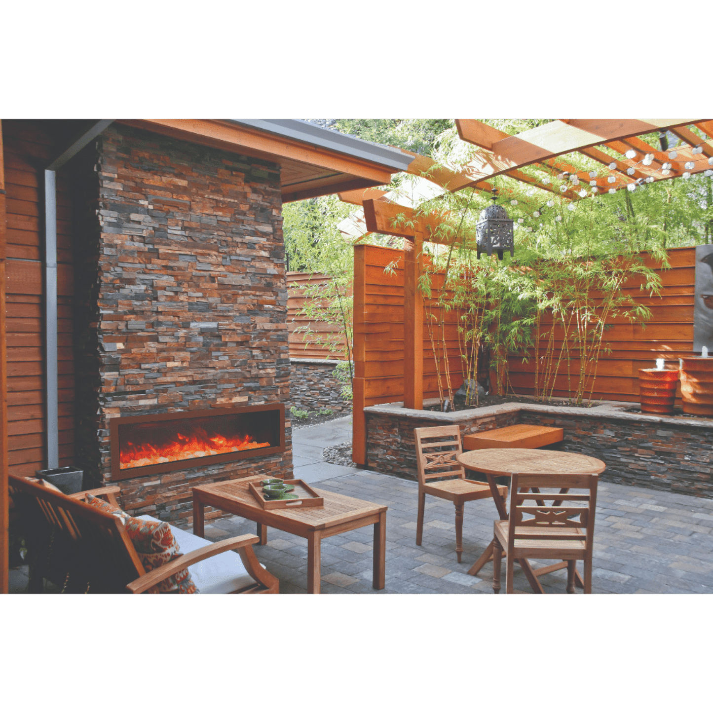 Amantii 60" Panorama Deep Indoor or Outdoor Electric Fireplace