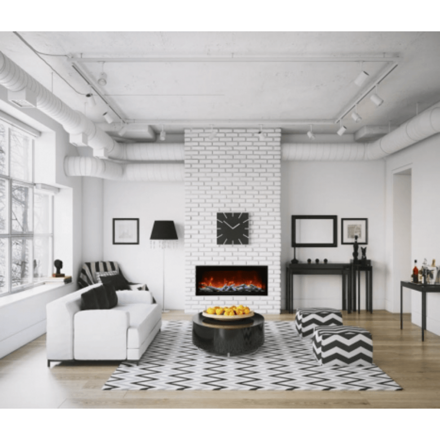 Amantii 60" Symmetry 3.0 Extra Tall Built-in Smart WiFi Electric Fireplace