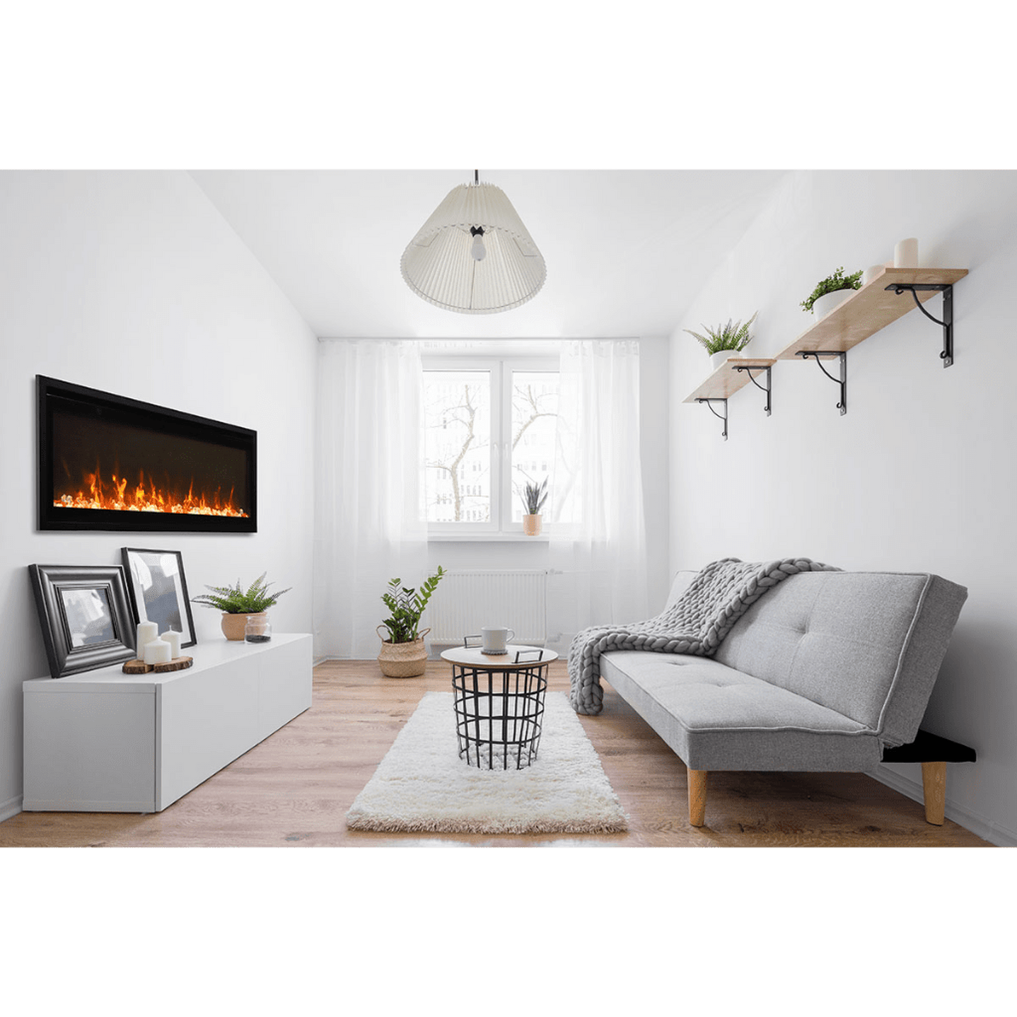 Amantii 60" Symmetry 3.0 Xtra Slim Smart WiFi Electric Fireplace