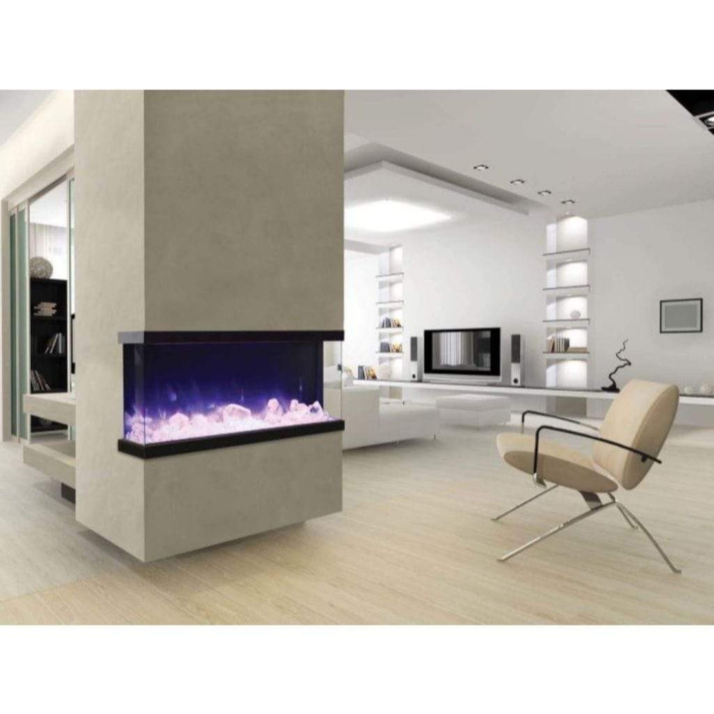 Amantii 72" Tru-View XL XT Three Sided Electric Fireplace