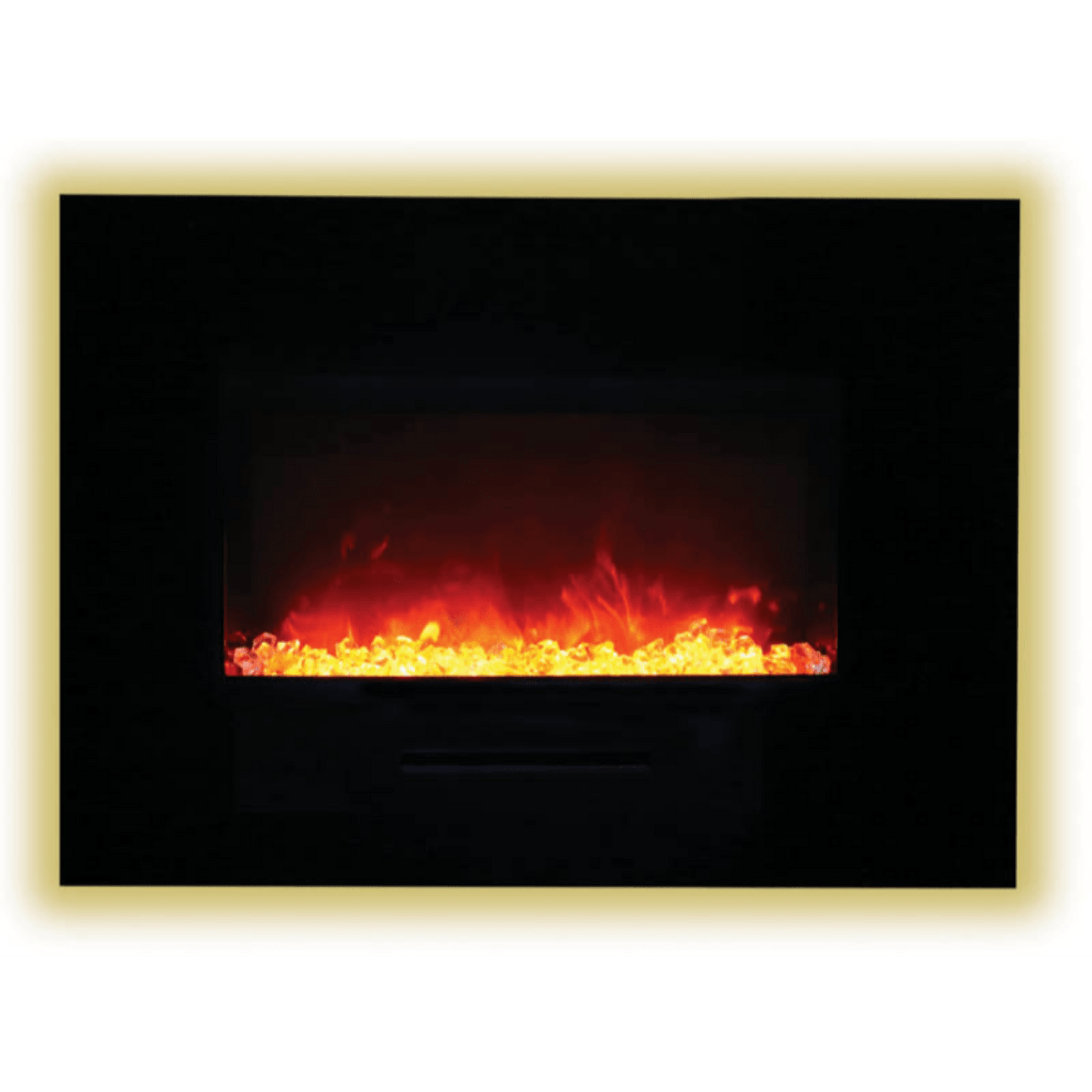 Amantii 88" Wall Mount/Flush Mount Electric Fireplace with Glass Surround