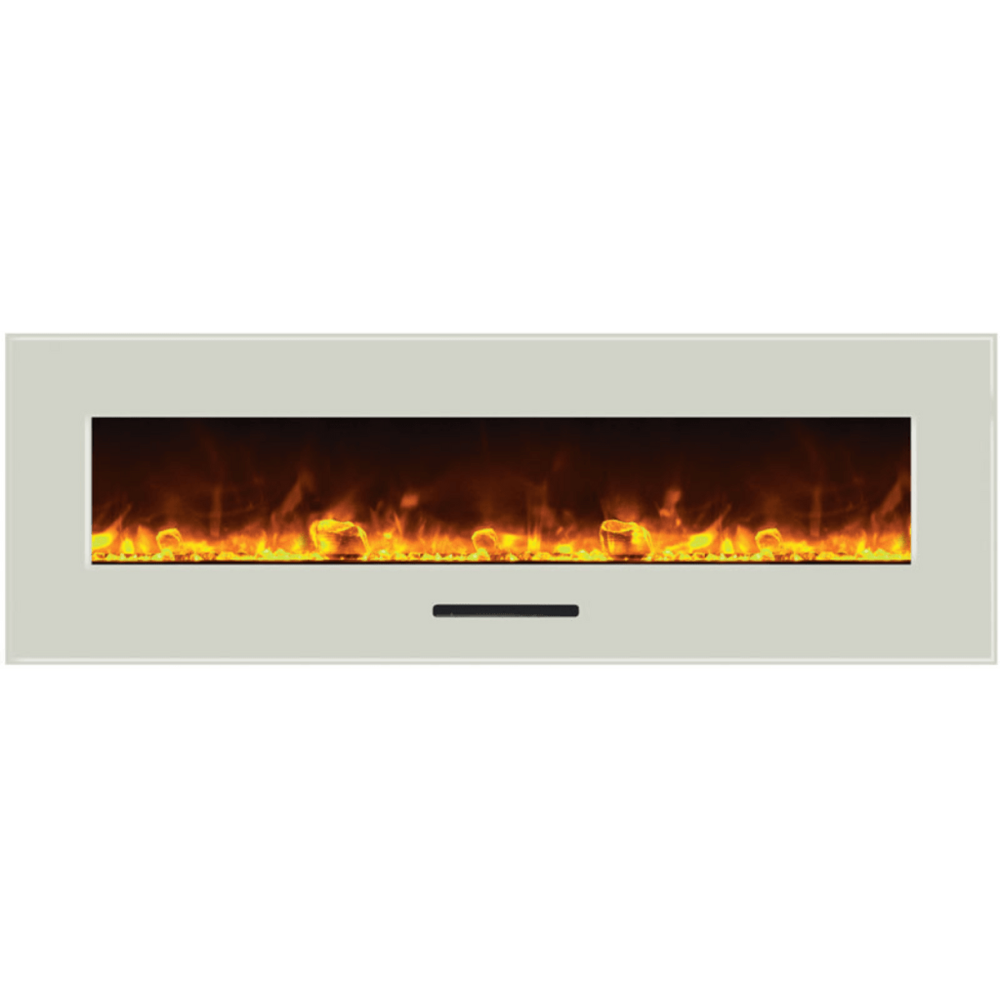 Amantii 88" Wall Mount/Flush Mount Electric Fireplace with Glass Surround