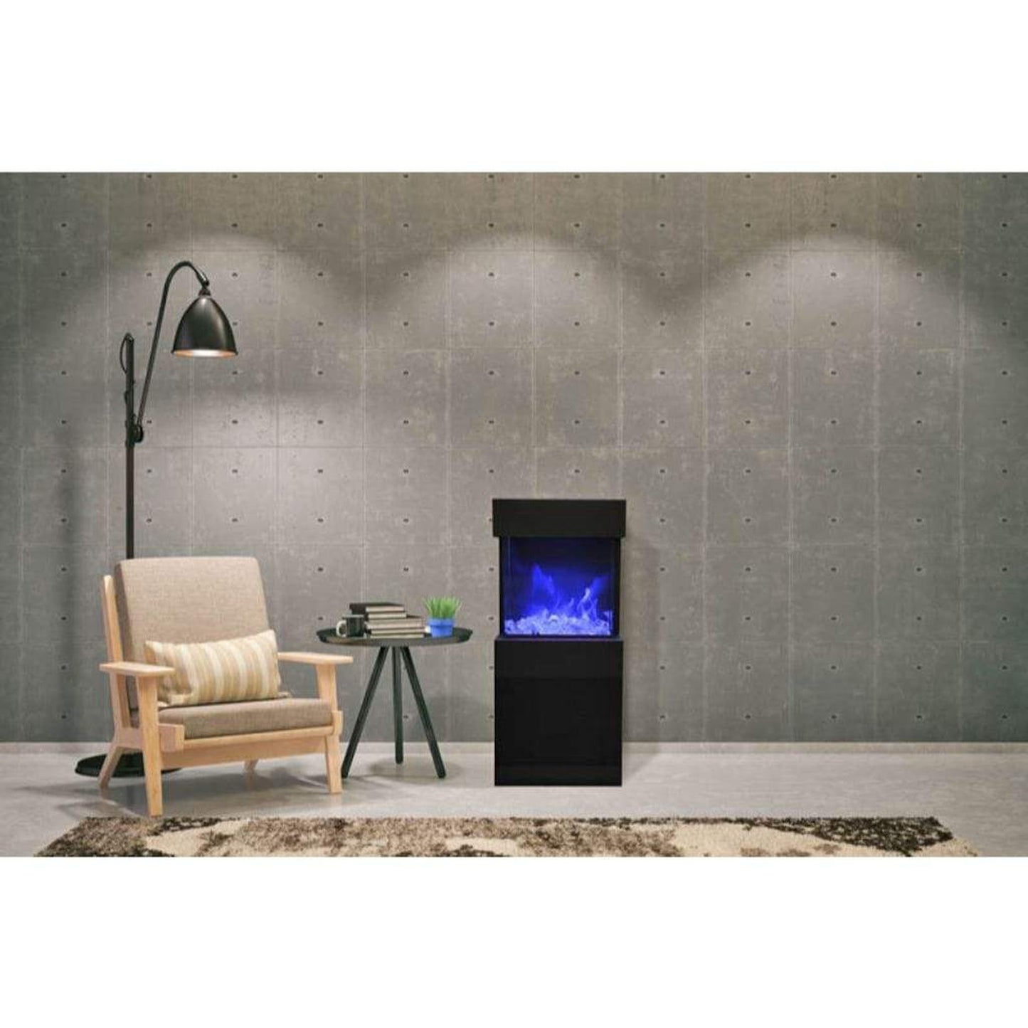 Amantii Cube 20" Three Sided Wall Mount Electric Fireplace