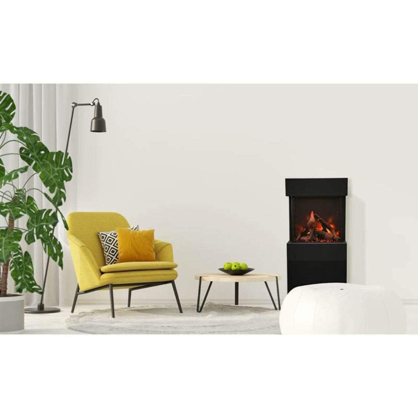 Amantii Cube 20" Three Sided Wall Mount Electric Fireplace