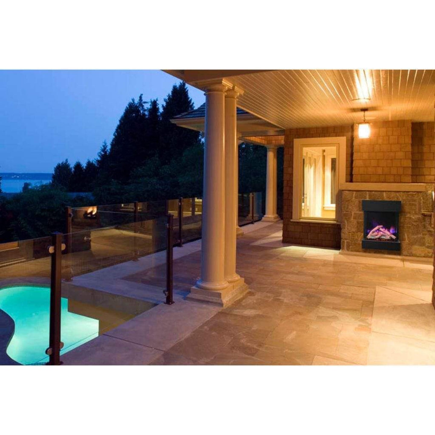 Amantii Cube 20" Three Sided Wall Mount Electric Fireplace