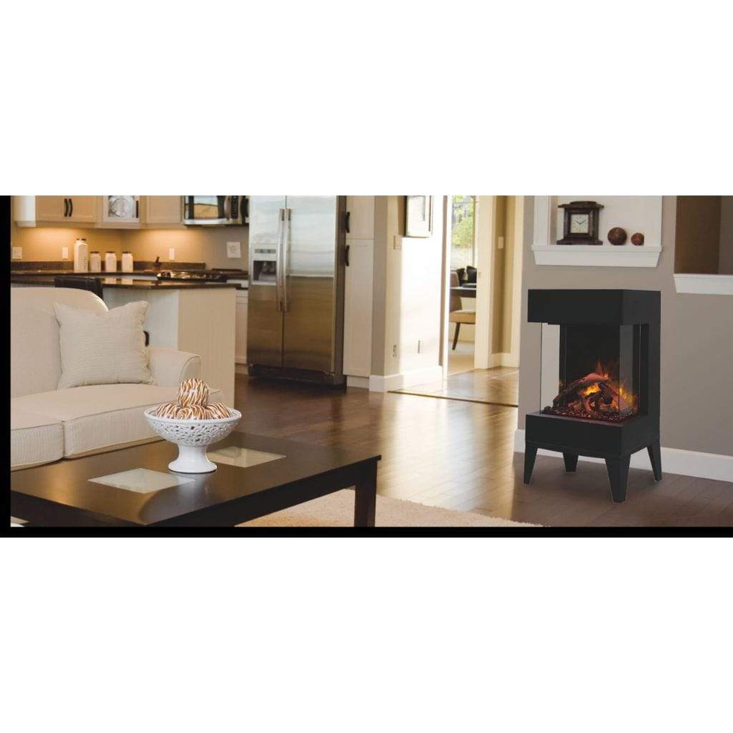 Amantii Cube 20" Three Sided Wall Mount Electric Fireplace