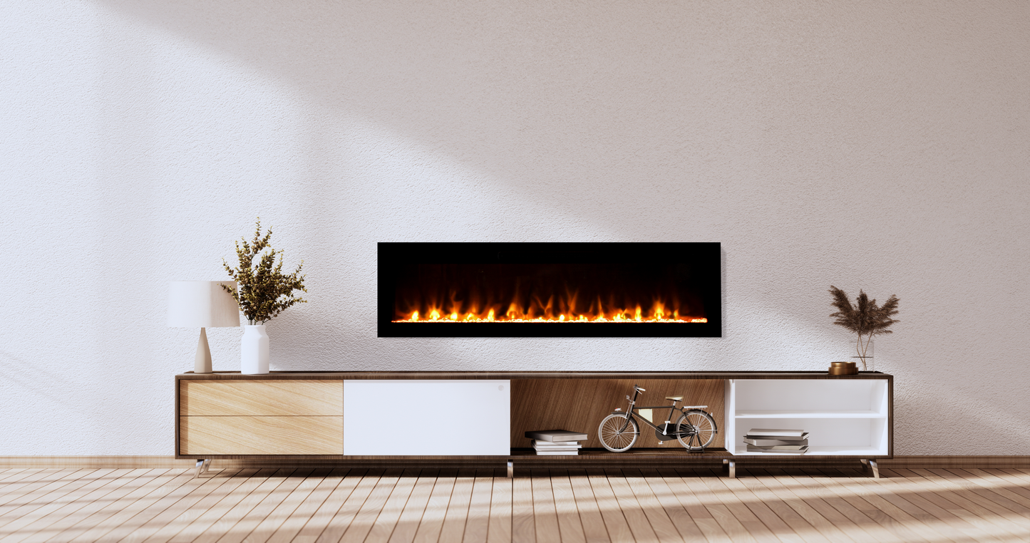 Amantii Fire & Ice Evolution Linear 42" WiFi Enabled Wall-Mounted Electric Fireplace