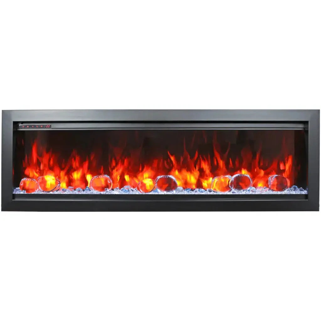 Amantii Symmetry Bespoke 88" Indoor / Outdoor Built-in Clean Face Smart Electric Fireplace