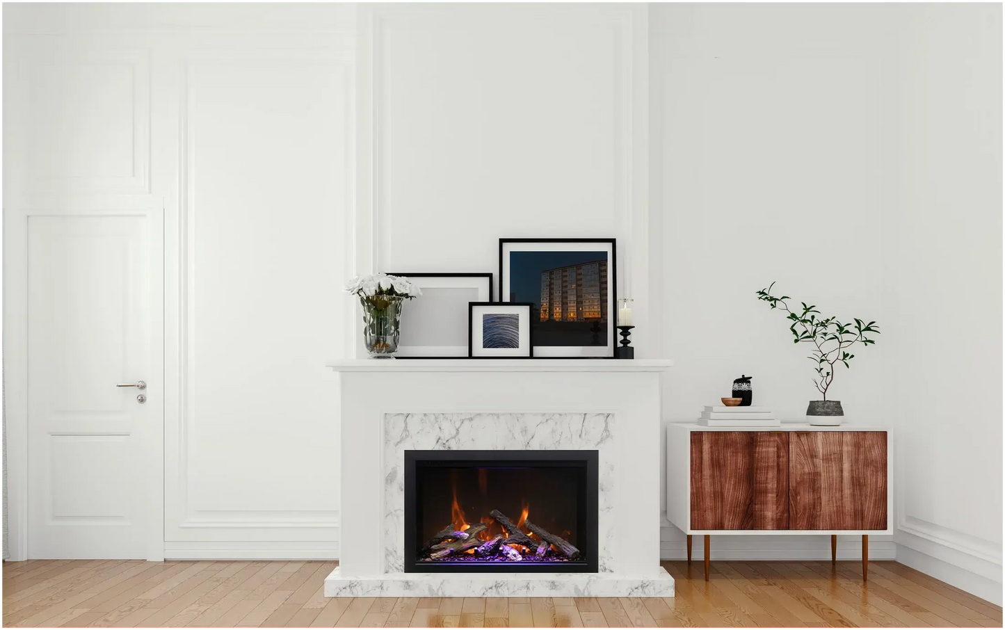 Amantii Traditional Lumina 30" Indoor/Outdoor Smart Electric Fireplace