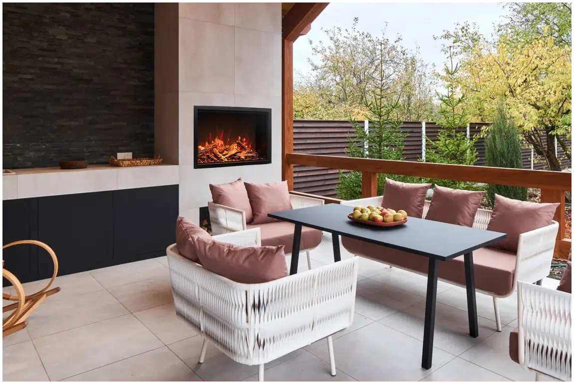 Amantii Traditional Lumina 44" Indoor/Outdoor Smart Electric Fireplace