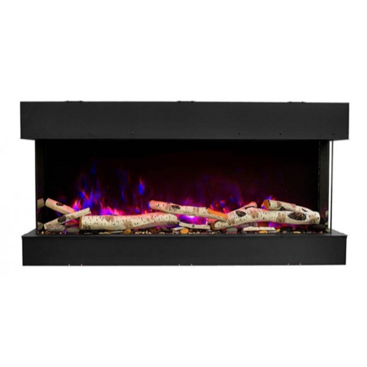 Amantii Tru-View 72" Three Sided Slim Glass Electric Fireplace