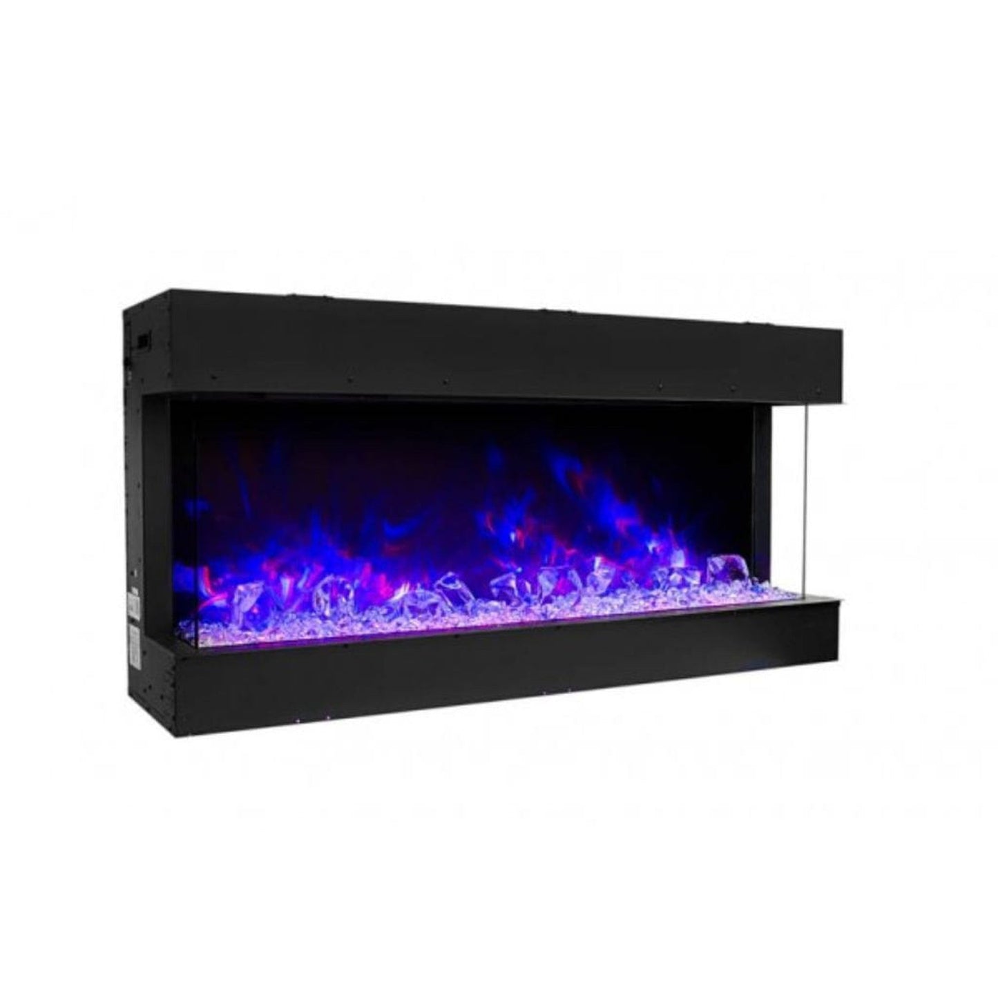 Amantii Tru-View 72" Three Sided Slim Glass Electric Fireplace
