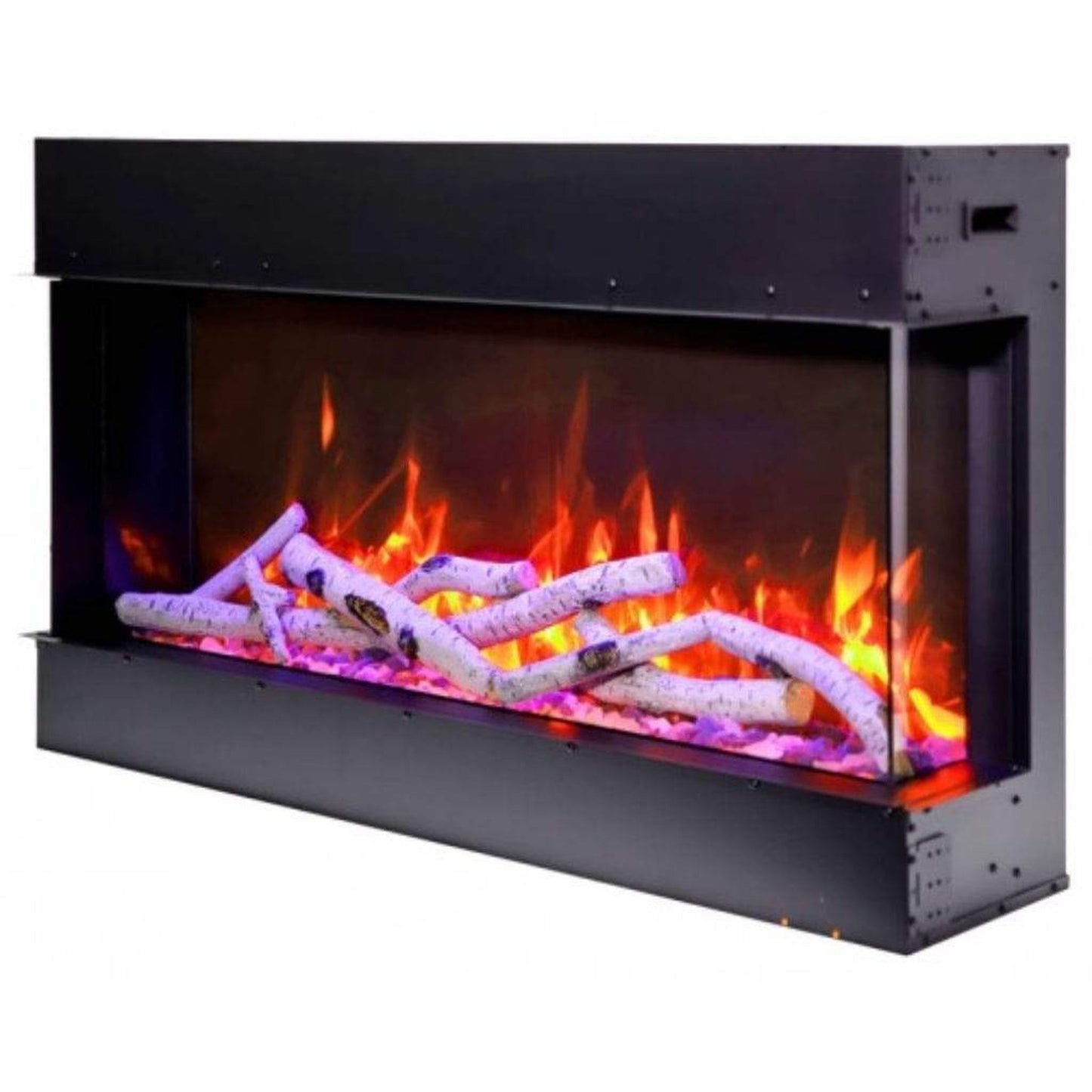 Amantii Tru-View 72" Three Sided Slim Glass Electric Fireplace