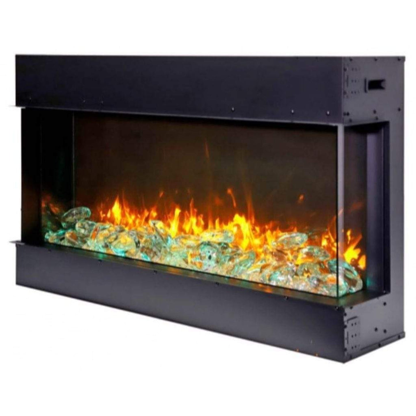 Amantii Tru-View 72" Three Sided Slim Glass Electric Fireplace