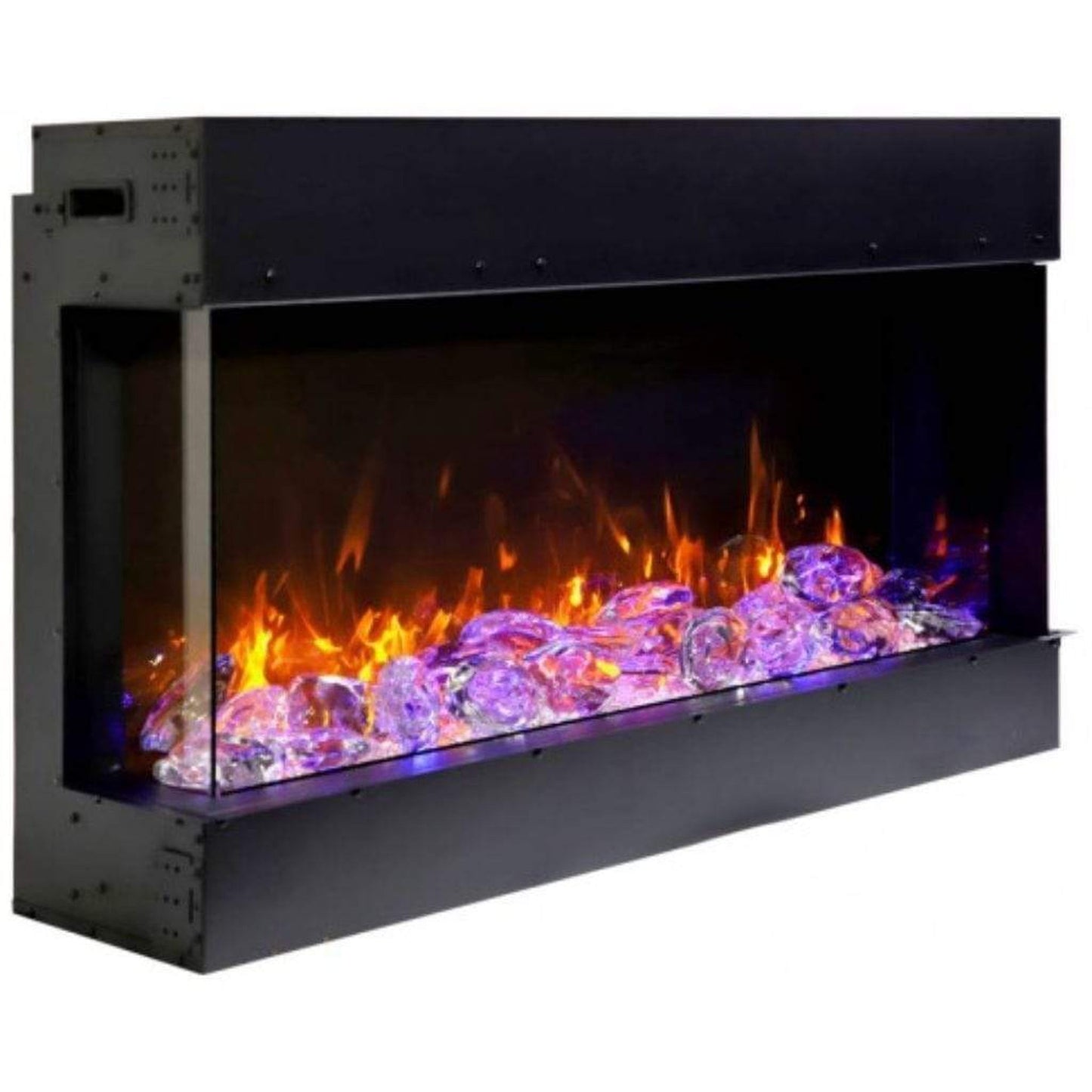 Amantii Tru-View 72" Three Sided Slim Glass Electric Fireplace