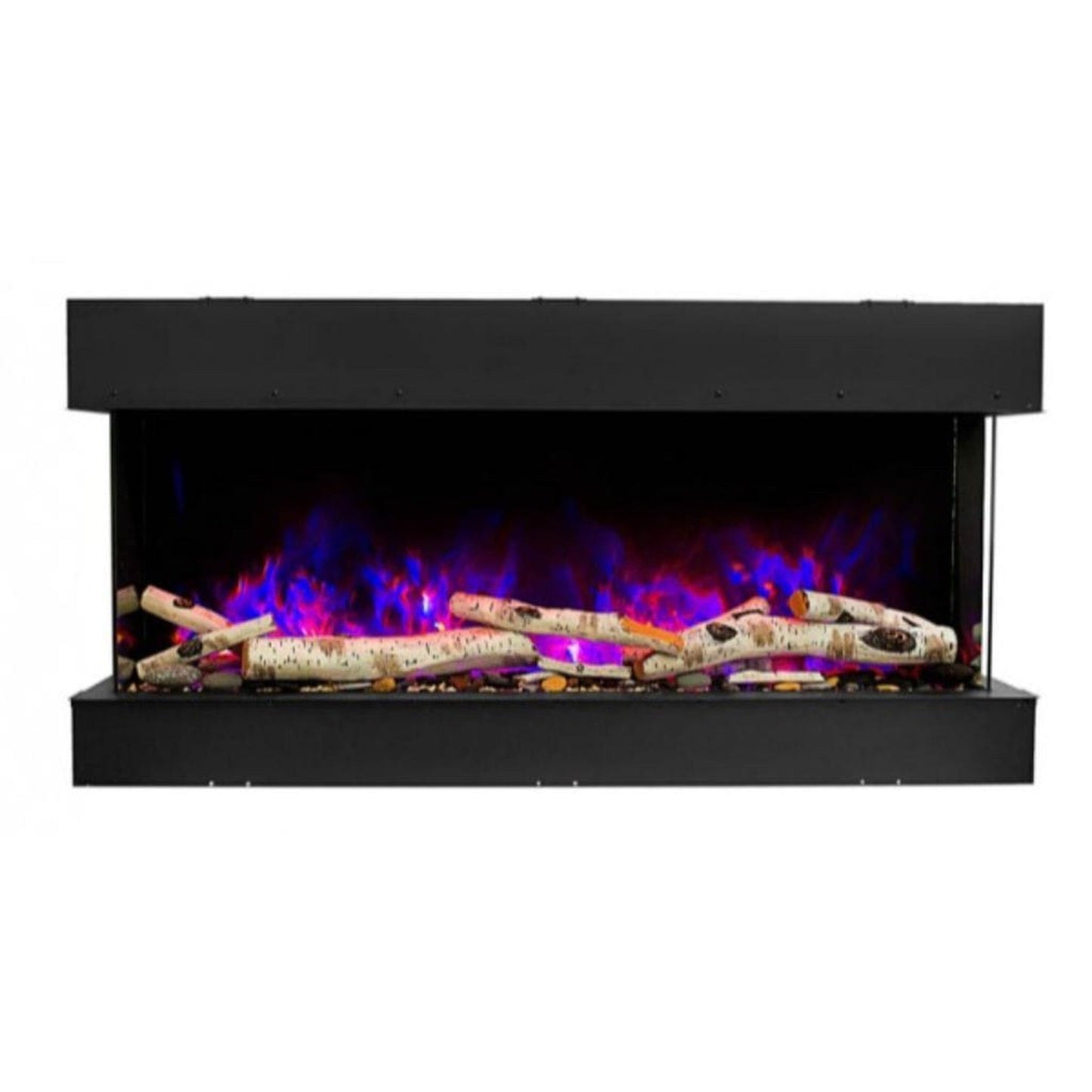 Amantii Tru-View 72" Three Sided Slim Glass Electric Fireplace