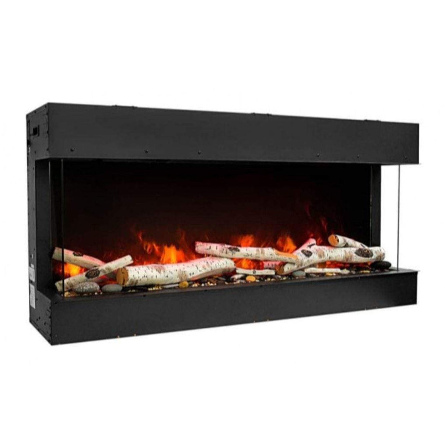 Amantii Tru-View 72" Three Sided Slim Glass Electric Fireplace