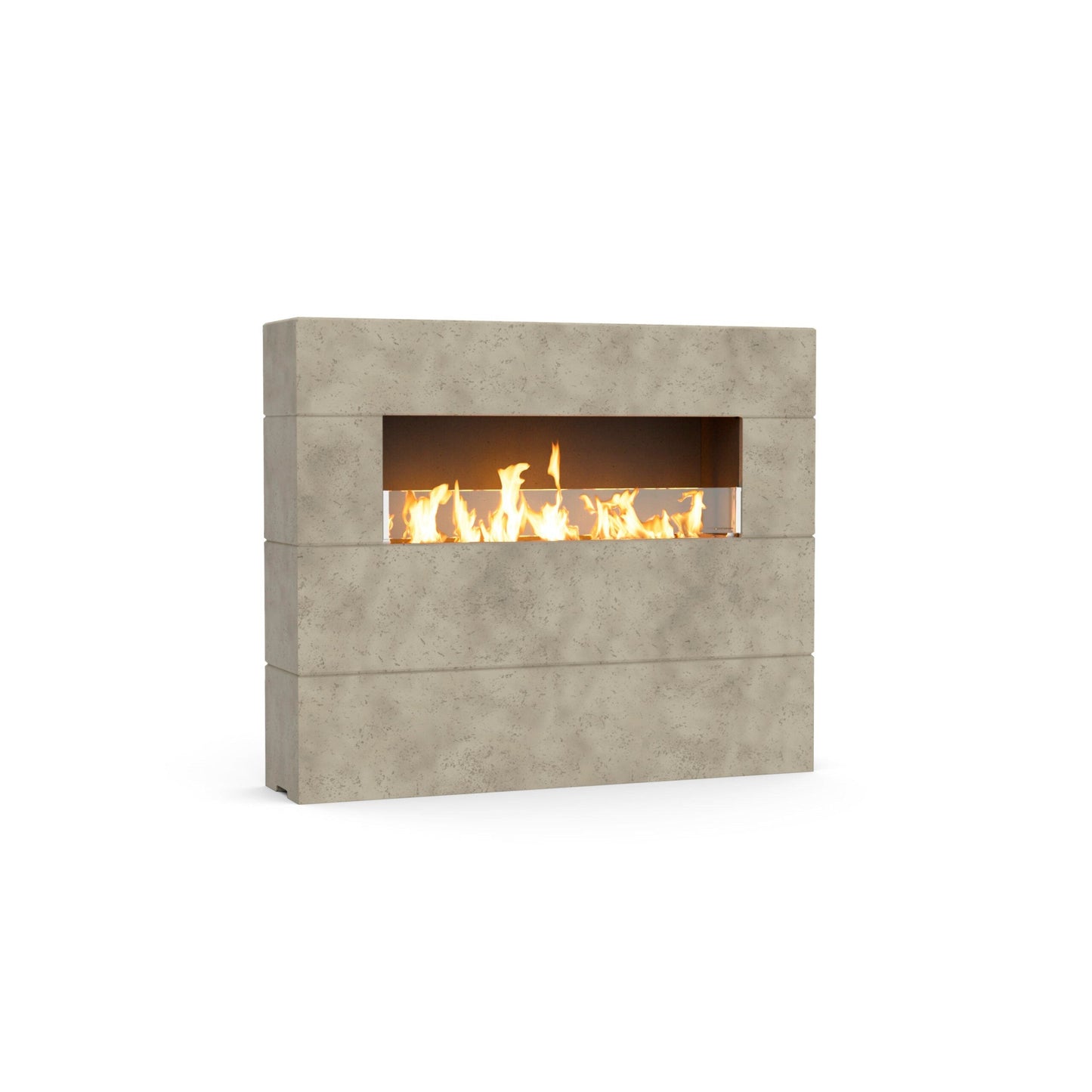 American Fyre Designs Milan Tall 60" Light Basalt Propane Gas Fireplace with Manual Flame Sensing Control