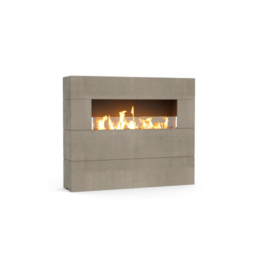American Fyre Designs Milan Tall 60" Smoke Propane Gas Fireplace with FyreStarter Bluetooth Control