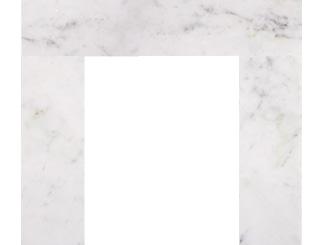 Majestic Signature Series Set 1 70" Single-Pack Bianco White Marble Stone Surround