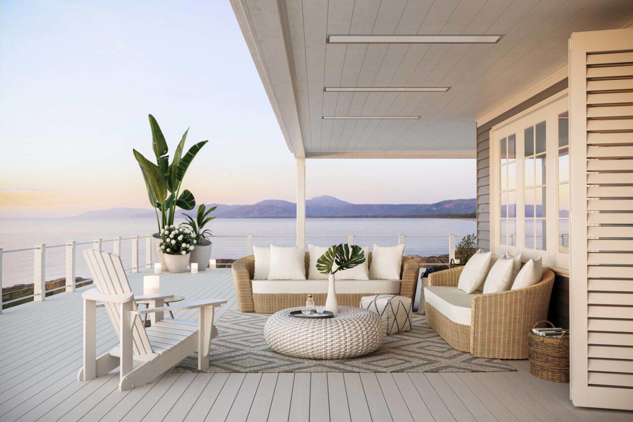 Bromic Heating Platinum Marine Smart-Heat 53" 4500 Watt 220-240V White Electric Patio Heater