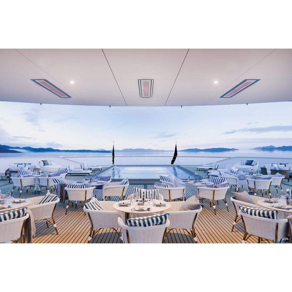 Bromic Heating Platinum Marine Smart-Heat 53" 4500 Watt 220-240V White Electric Patio Heater