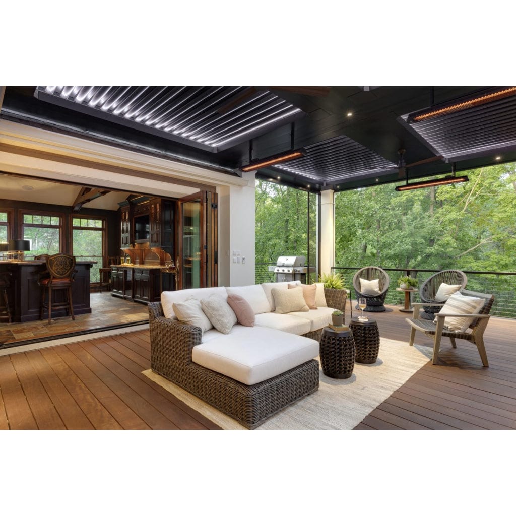 Bromic Heating Tungsten Smart-Heat 44" 2000 Watt 277V Black Commercial Outdoor Electric Patio Heater