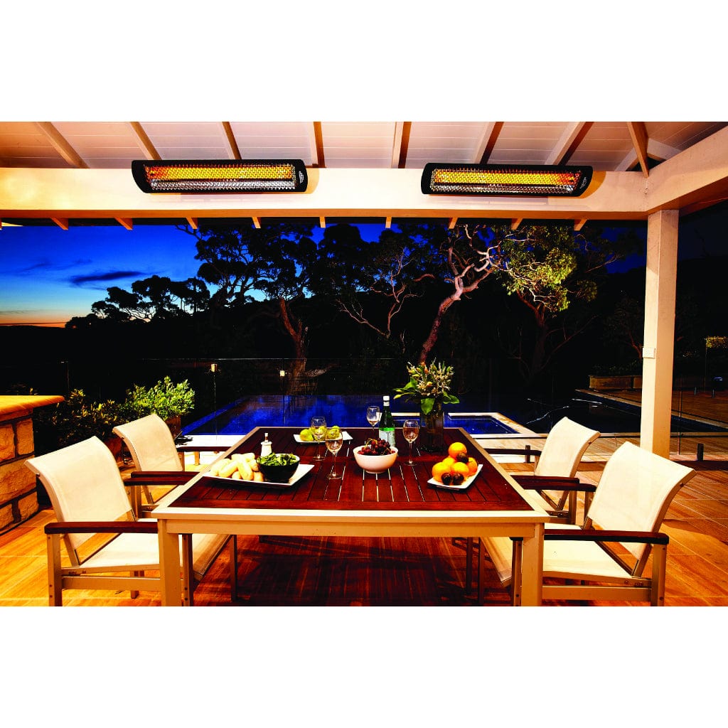 Bromic Heating Tungsten Smart-Heat 44" 2000 Watt 277V Black Commercial Outdoor Electric Patio Heater