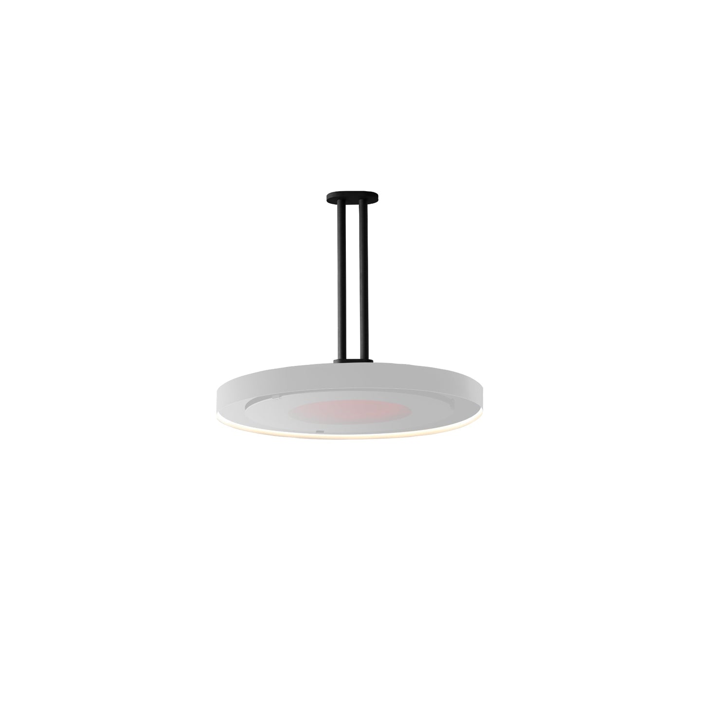 Bromic Heating 24" Twin Straight Ceiling Mount Pole for Eclipse Smart-Heat Electric Pendant Heater