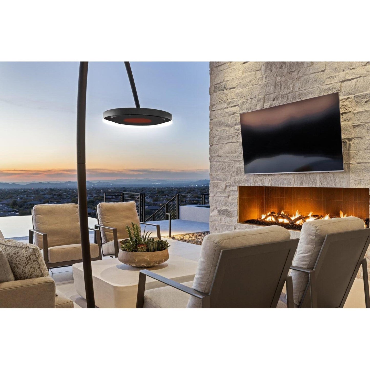 Bromic Heating Eclipse Smart-Heat 28" 2900 Watt Electric Portable Heater With Dimmer Control and Remote