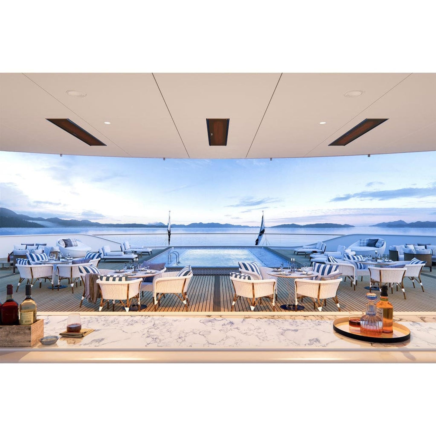 Bromic Heating Platinum Marine Smart-Heat 33" 2300 Watt 220-240V Black Electric Patio Heater