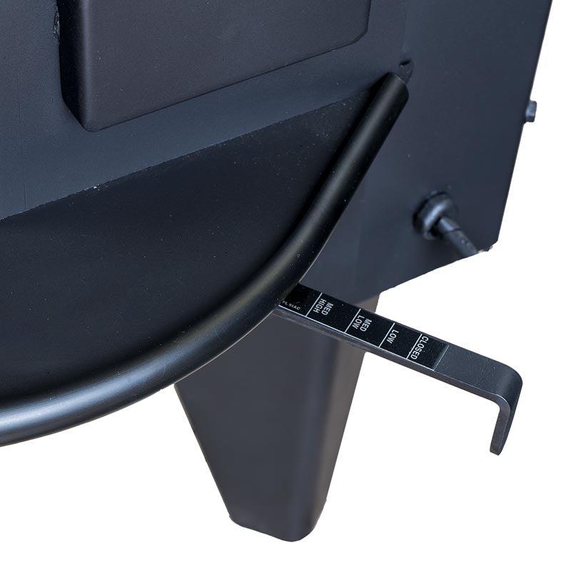 Buck Stove Bay Series Model 81 Non-Catalytic and Blower Assembly Standard Wood Burning Stove With Pewter Door Finish