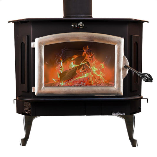 Buck Stove Bay Series Model 91 Catalytic Wood Burning Stove With Pewter Door Finish