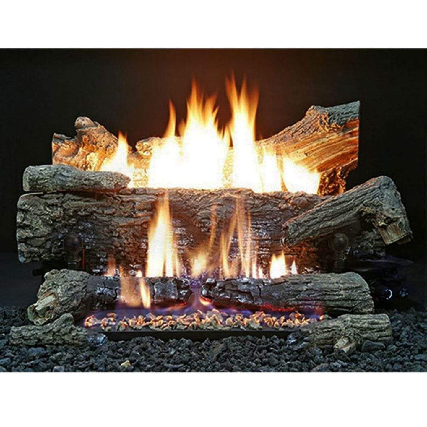 Buck Stove EmberVision EV200 Ceramic Oak Vent Free Deluxe Natural Gas Log Set
