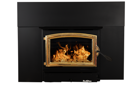 Buck Stove Model 21ZC Zero Clearance Non-Catalytic Wood Burning Stove With Gold Door Finish